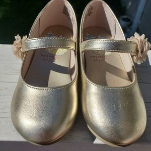 Size 8.5, gold, Disney Princess Mary Janes